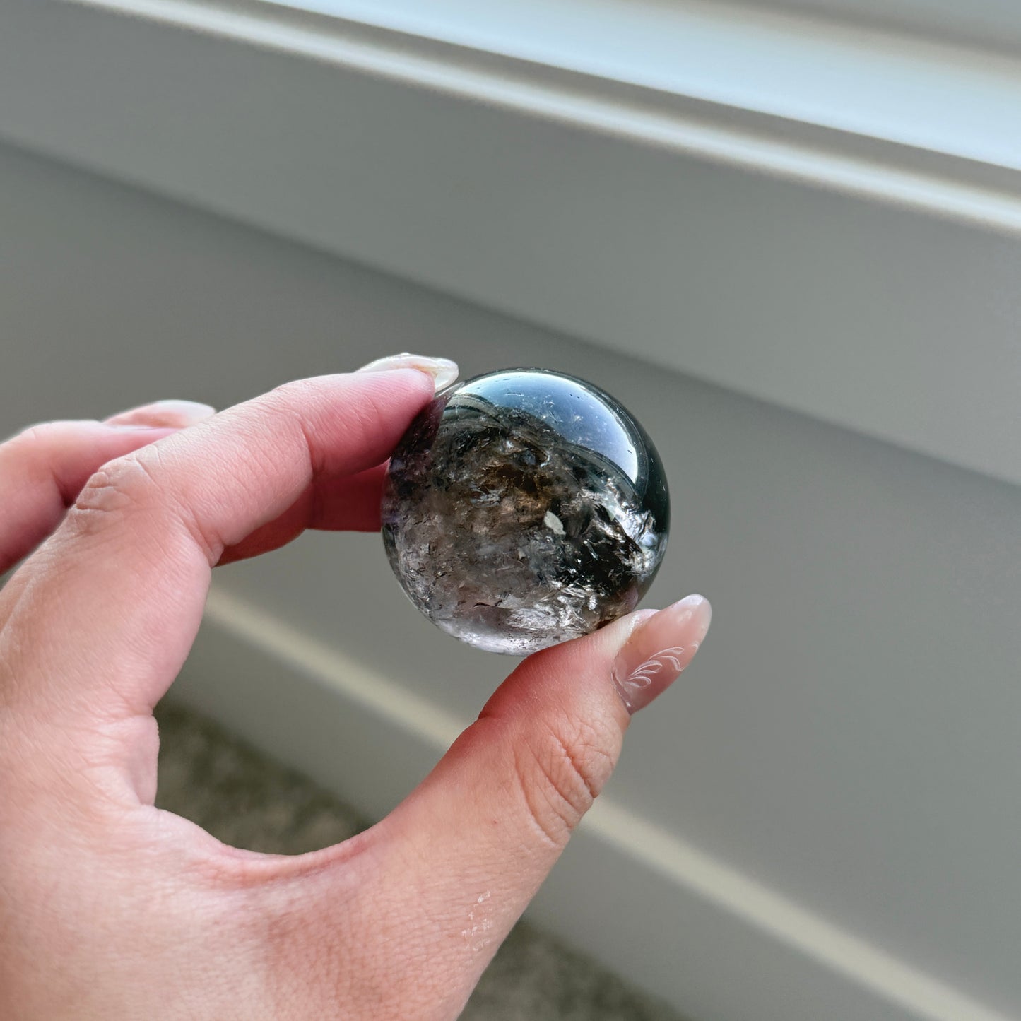 Smoky Quartz Sphere 3.8cm diameter Cool Brown