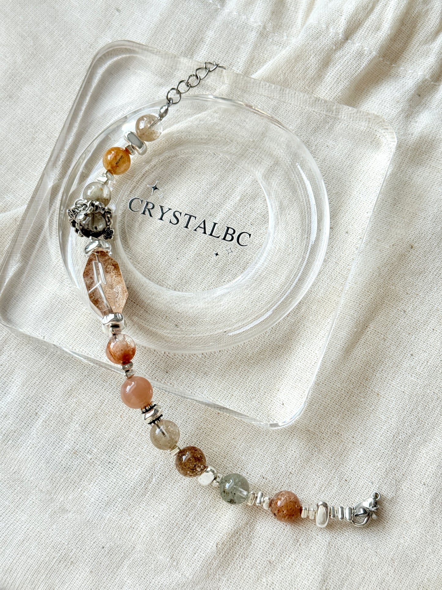 Spring Garden Quartz Phantom Beaded Design