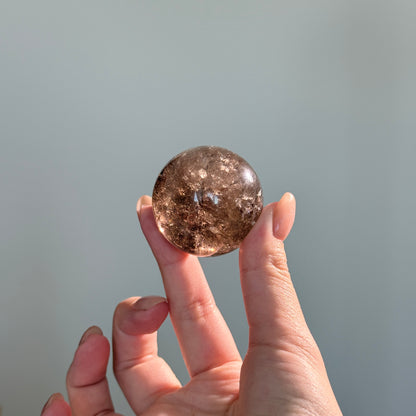 Smoky Quartz Sphere 3.8cm diameter Cool Brown