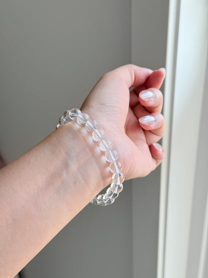 Brazil Grade A Clear Quartz Bead Bracelet 8.8mm