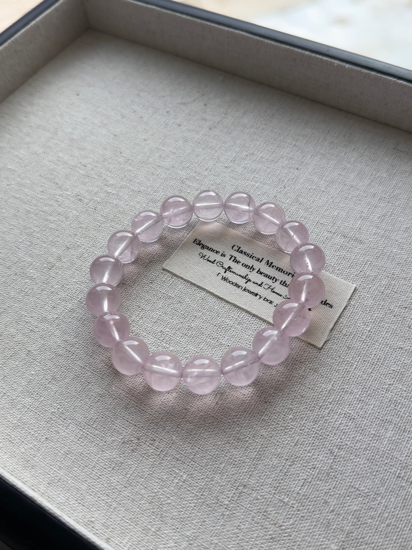 Water Rose Quartz Beaded Bracelet
