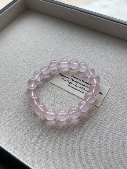 Water Rose Quartz Beaded Bracelet