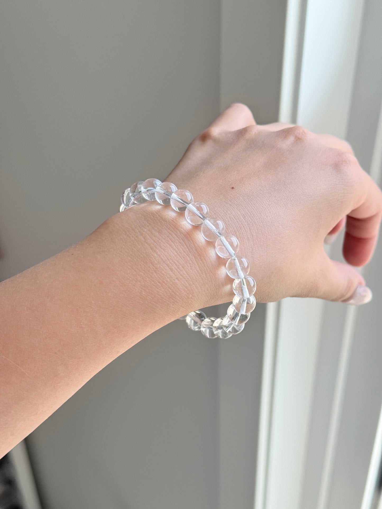 Brazil Grade A Clear Quartz Bead Bracelet 8.8mm