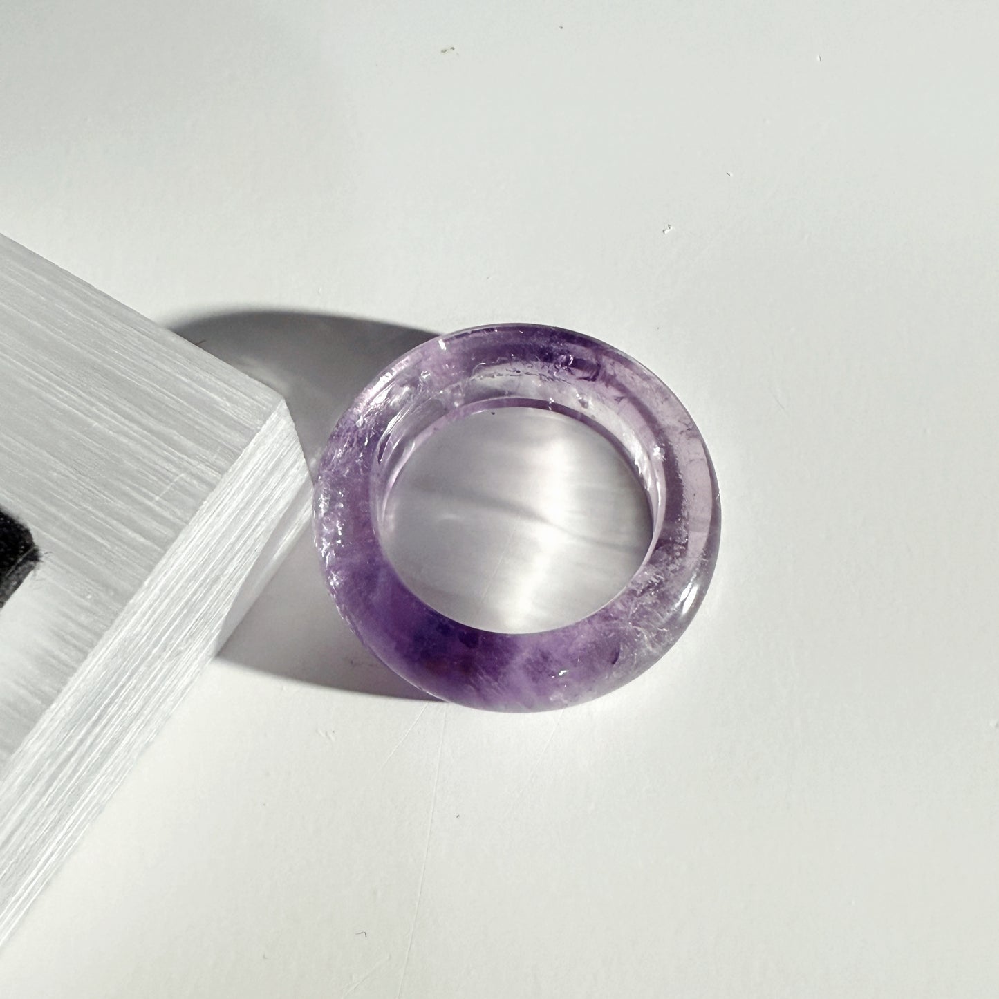 Amethyst Bangle Ring Band US 8