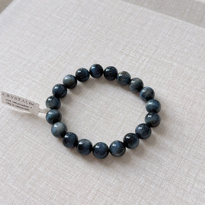 Blue Tiger Eye 9.6mm Beaded Bracelet