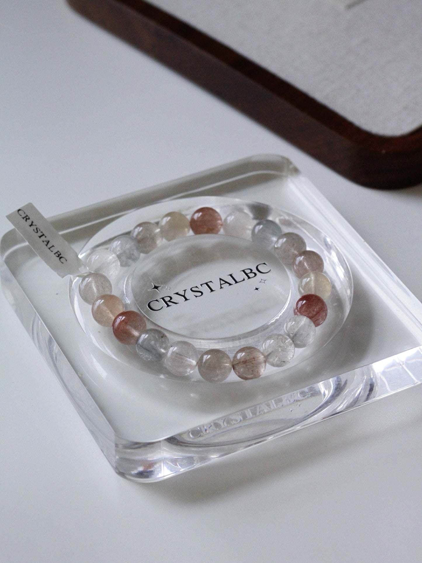 Morandi Rabbit Hair Amphibole Rutile Quartz Bead Bracelet 9.8mm