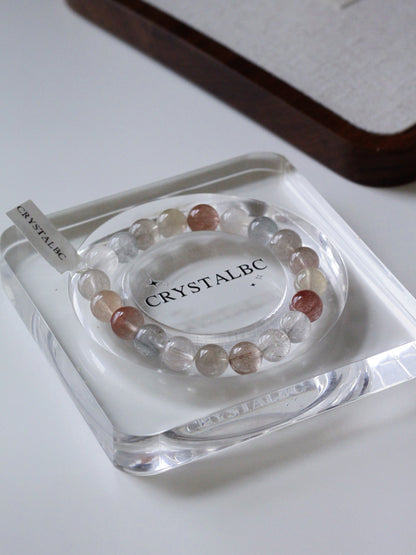 Morandi Rabbit Hair Amphibole Rutile Quartz Bead Bracelet 9.8mm