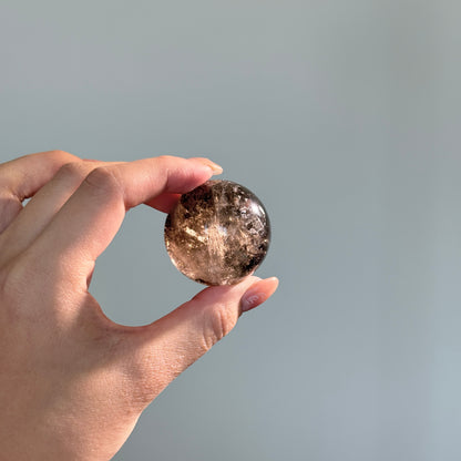 Smoky Quartz Sphere 3.8cm diameter Cool Brown