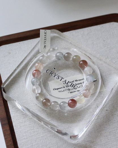 Morandi Rabbit Hair Amphibole Rutile Quartz Bead Bracelet 9.8mm