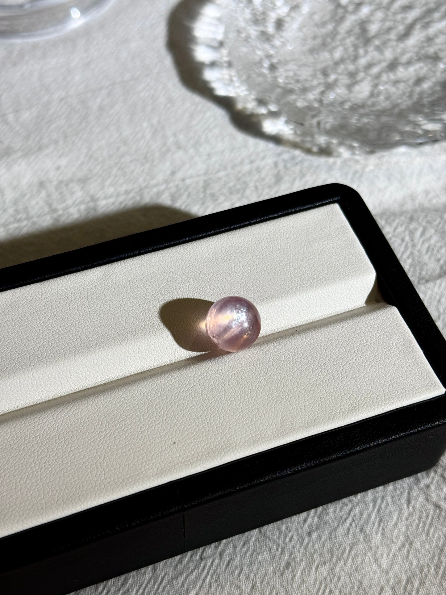 Pink Lepidolite Double Sided Flash Single Bead 11mm