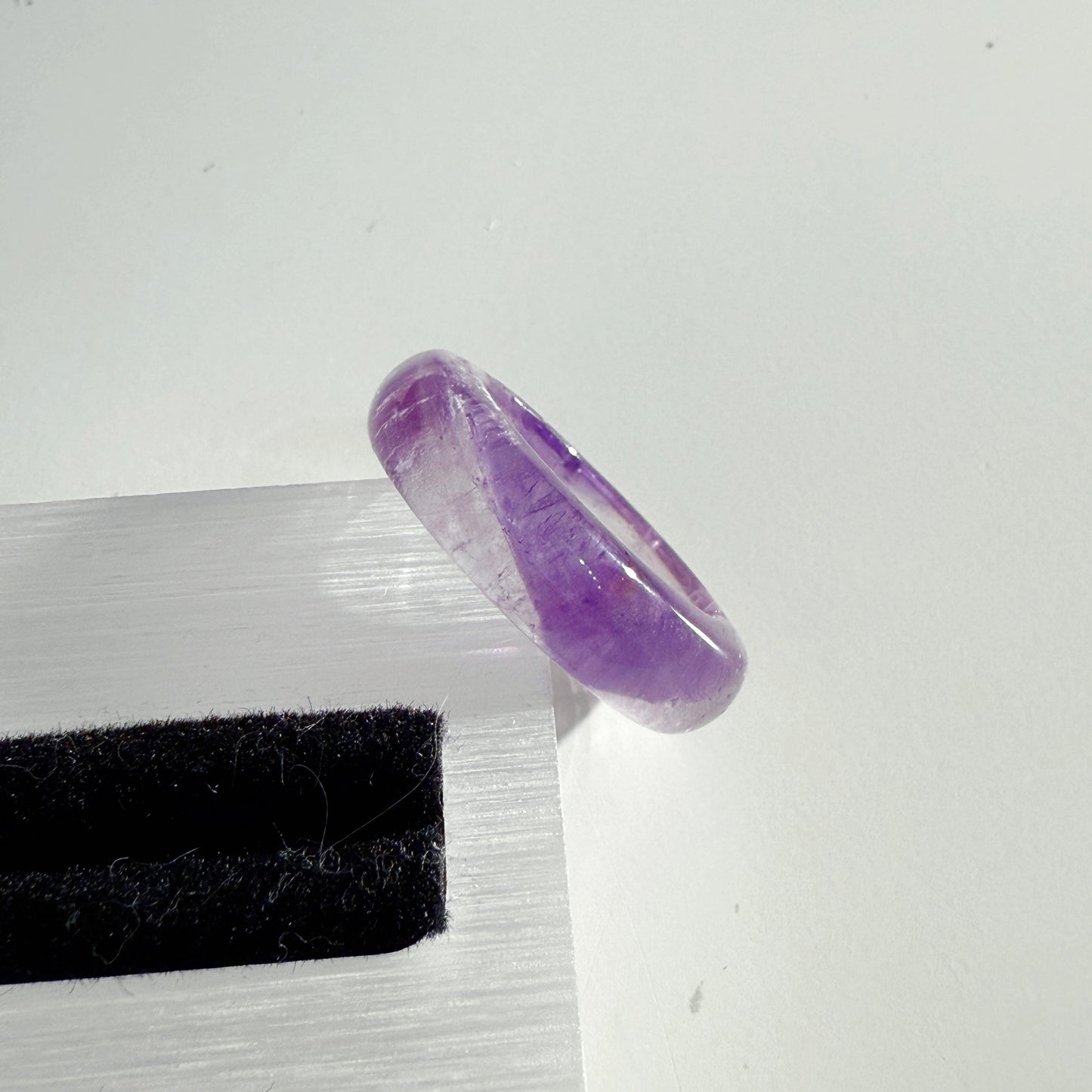 Amethyst Bangle Ring Band US 8