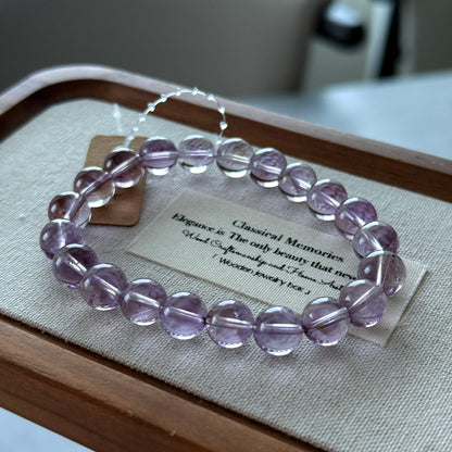 Bolivian Amethyst 9mm Beaded Bracelet