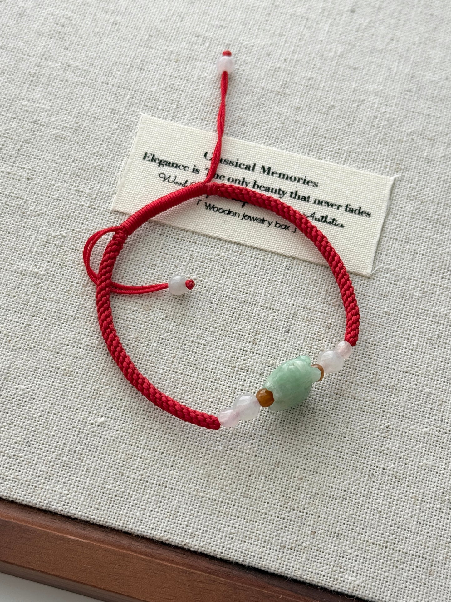 Lucky Pig Fortune Green Myanmar m Jade Grade A Bracelet