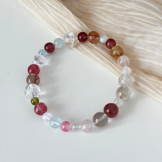 Mixed Gemstone Beaded Bracelet