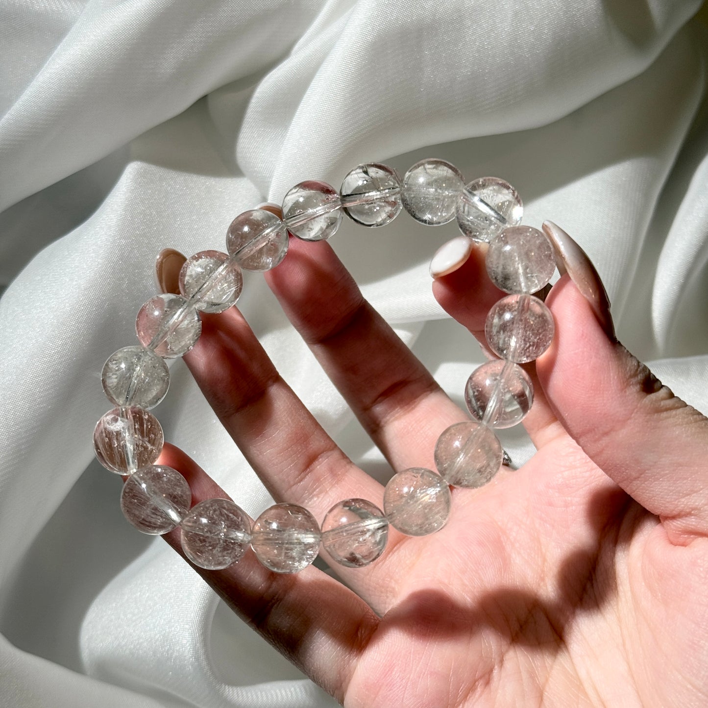 White Silver Rutile Quartz