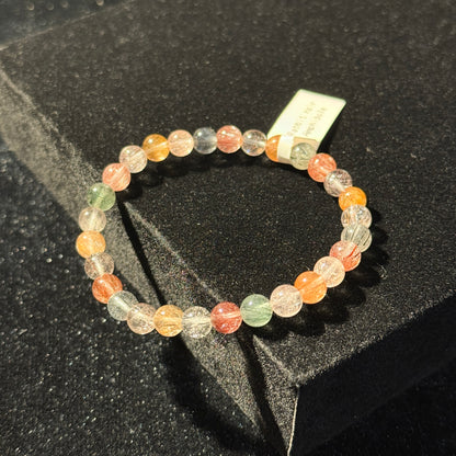 Rainbow Rabbit Hair Amphibole 6.5mm Bracelet