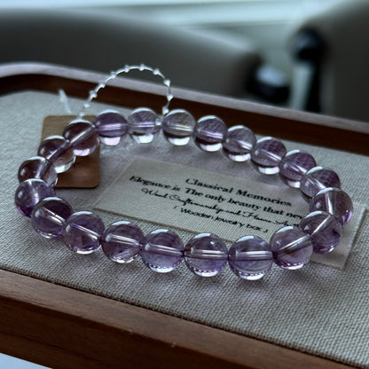Bolivian Amethyst 9mm Beaded Bracelet