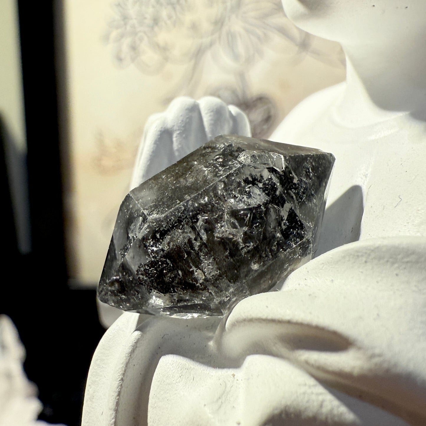 DT Herkimer Diamond Black Hydrocarbon and Phantom