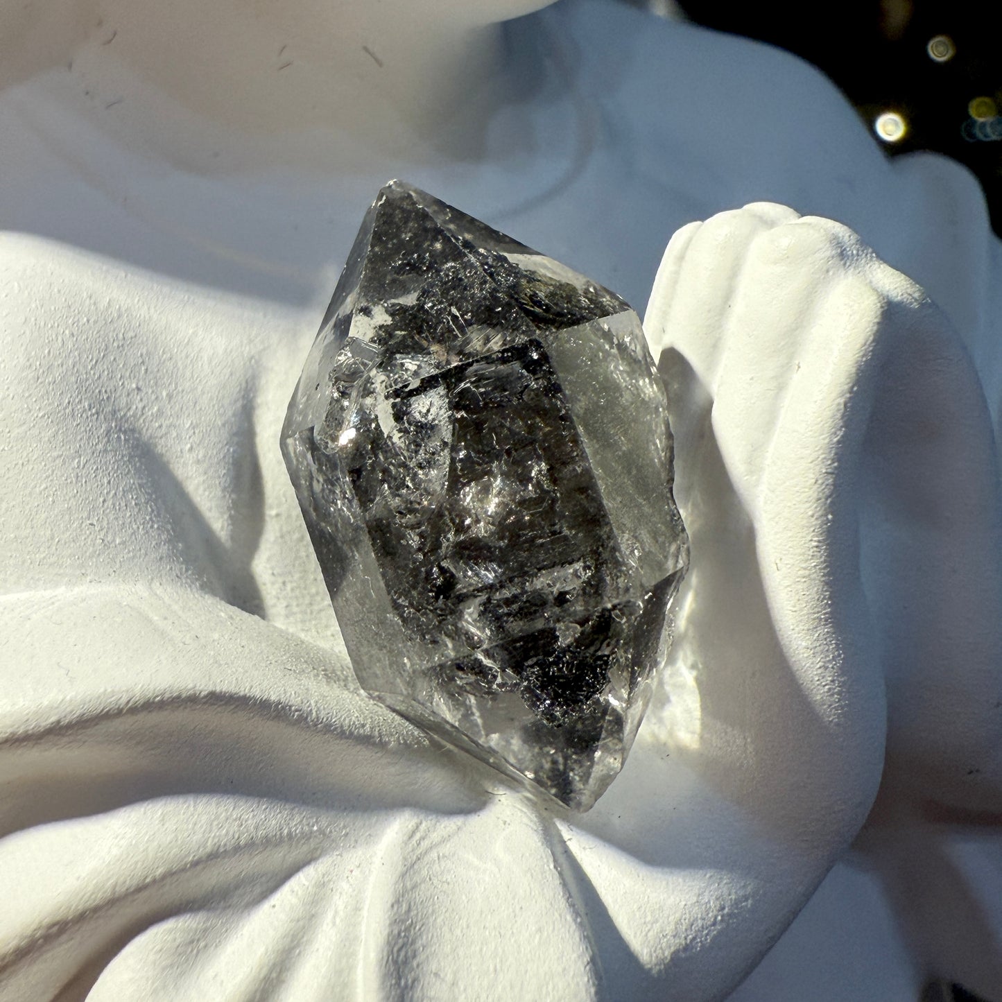 DT Herkimer Diamond Black Hydrocarbon and Phantom