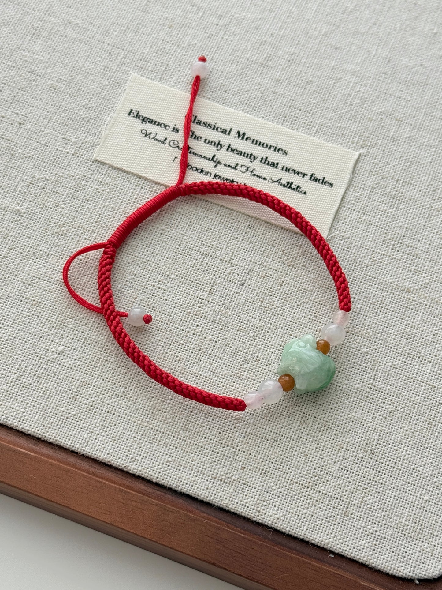 Lucky Pig Fortune Green Myanmar m Jade Grade A Bracelet