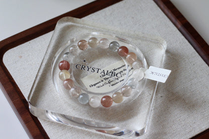 Morandi Rabbit Hair Amphibole Rutile Quartz Bead Bracelet 9.8mm