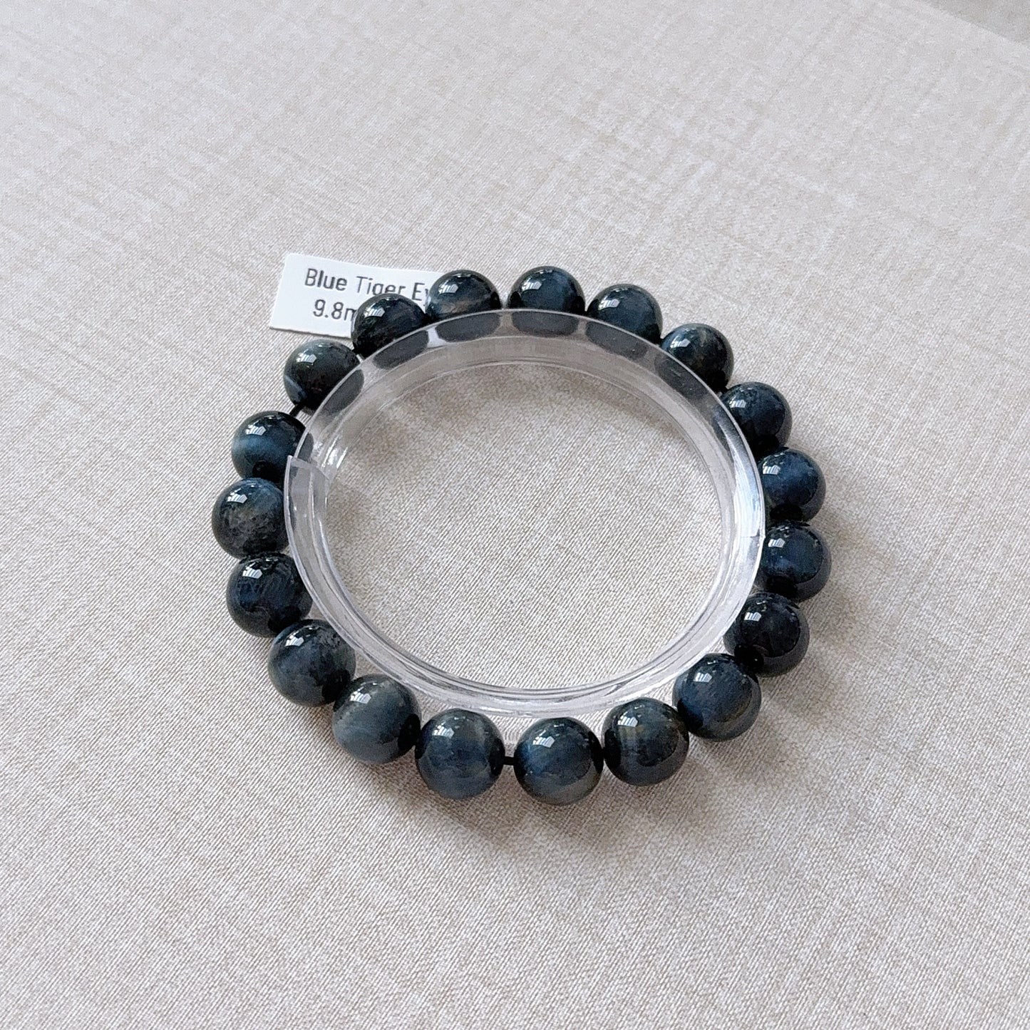 Blue Tiger Eye 9.6mm Beaded Bracelet