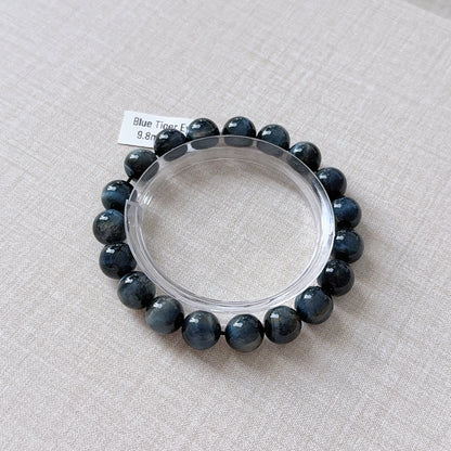 Blue Tiger Eye 9.6mm Beaded Bracelet