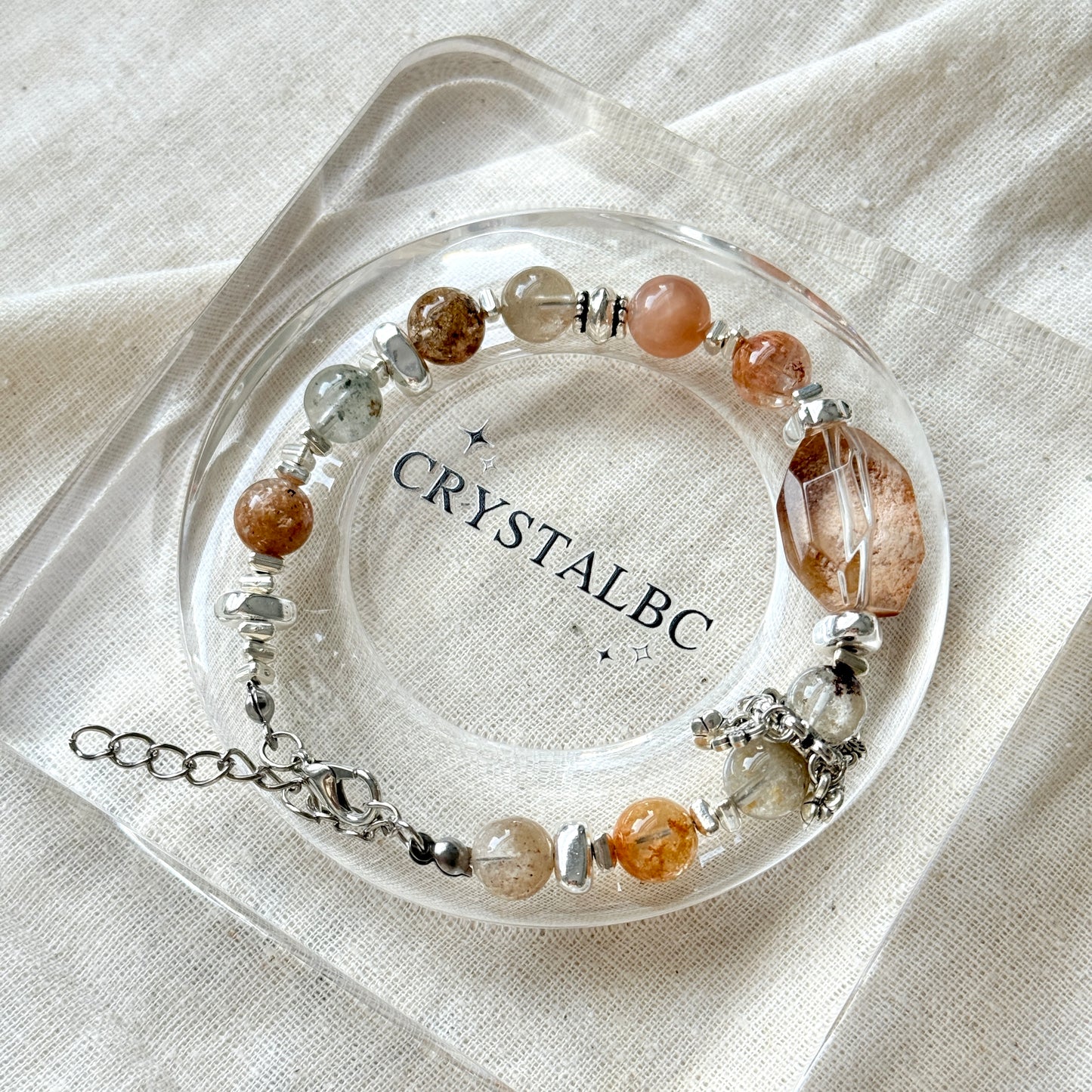 Spring Garden Quartz Phantom Beaded Design