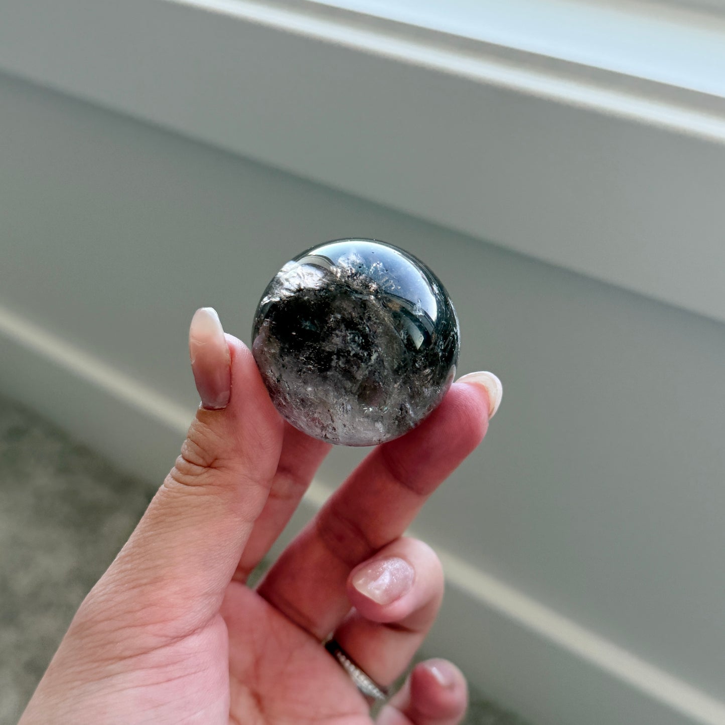 Smoky Quartz Sphere 3.8cm diameter Cool Brown