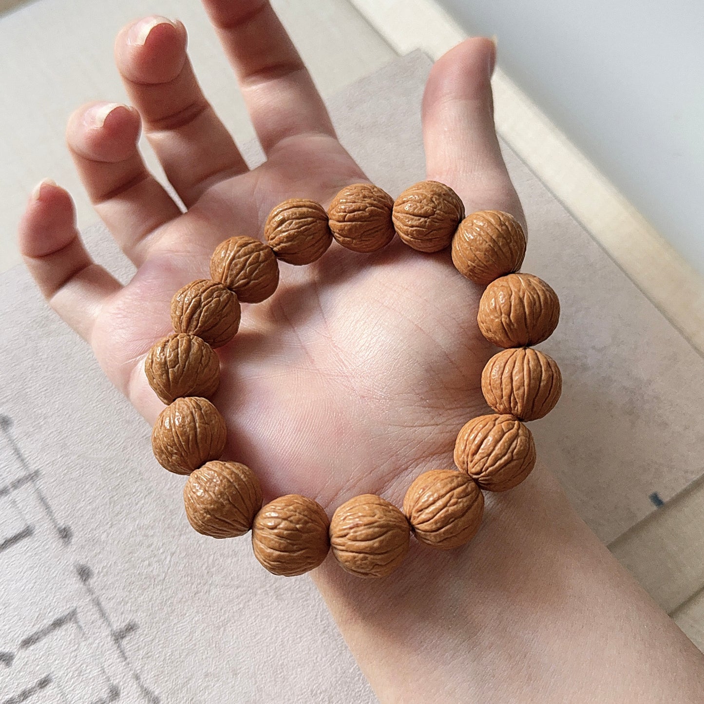 Monkey Head Wood Walnut 猴頭木核桃刻面珠