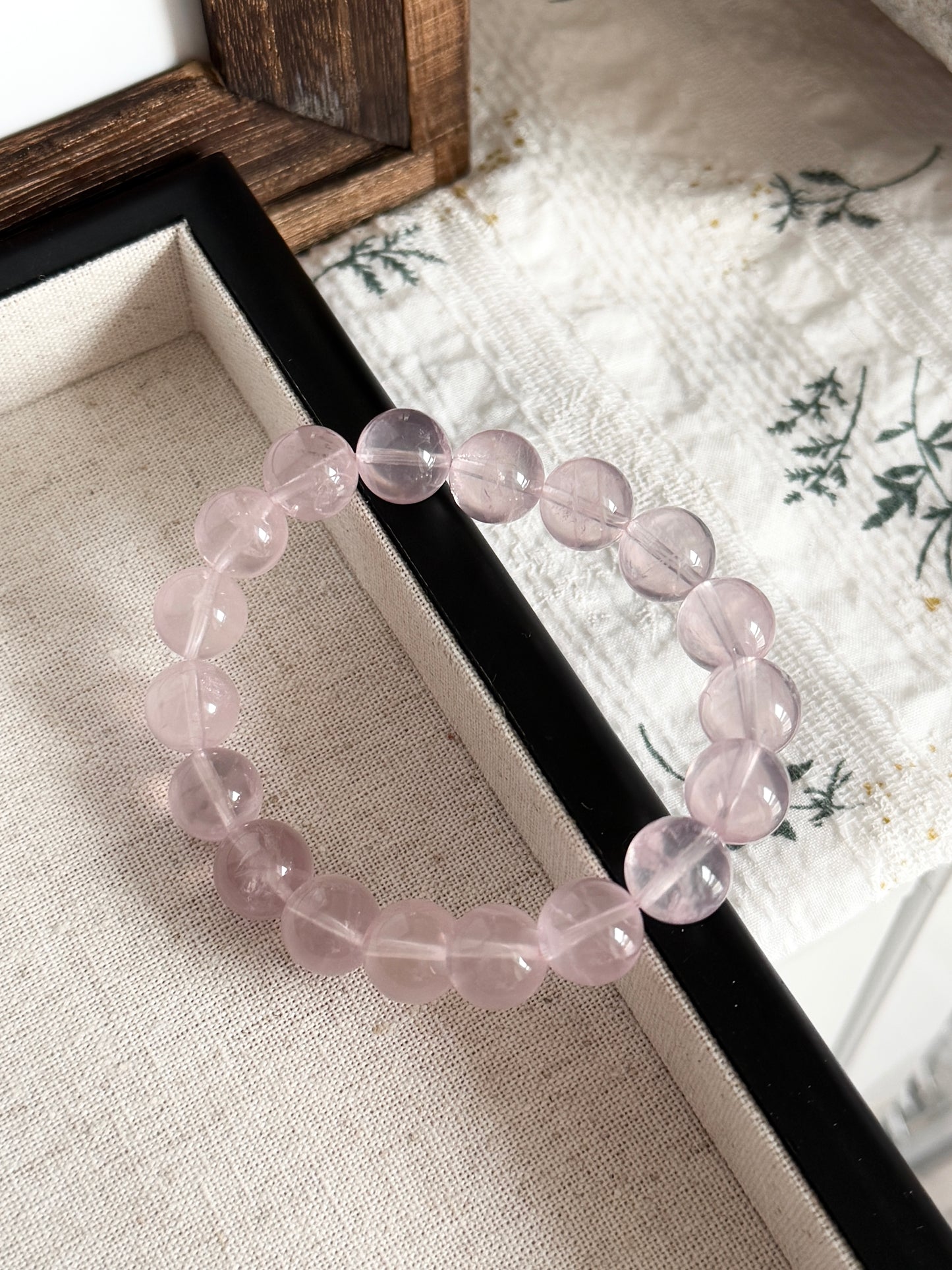 Water Rose Quartz Beaded Bracelet