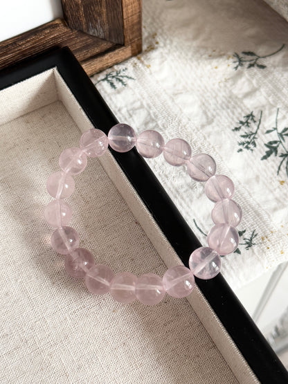 Water Rose Quartz Beaded Bracelet