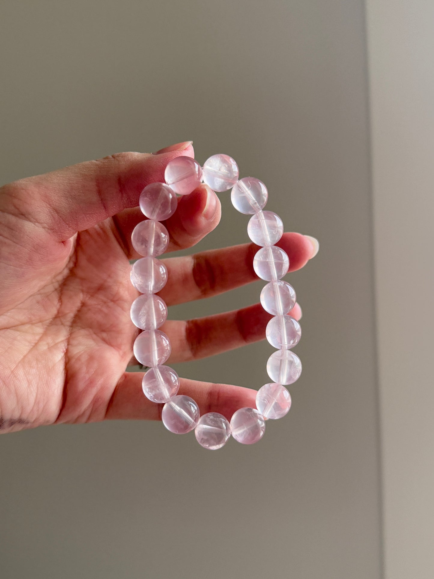 Water Rose Quartz Beaded Bracelet