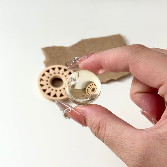 Citrine Sphere with Rainbow Flash