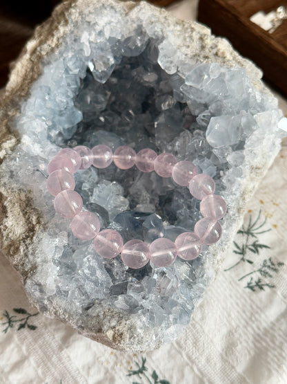 Water Rose Quartz Beaded Bracelet