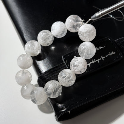 White Snowflake Phantom 14.5mm Beaded Bracelet