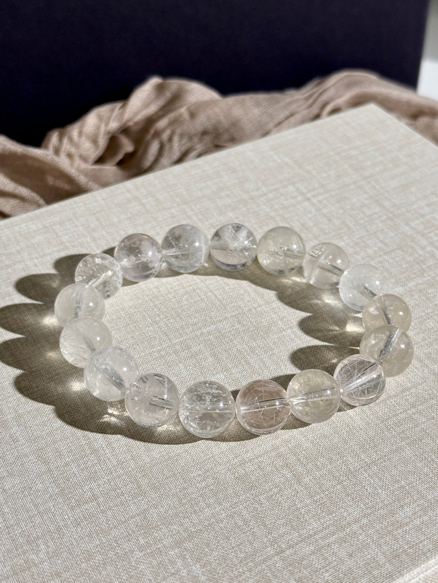 White Snowflake Phantom Beads Bracelet