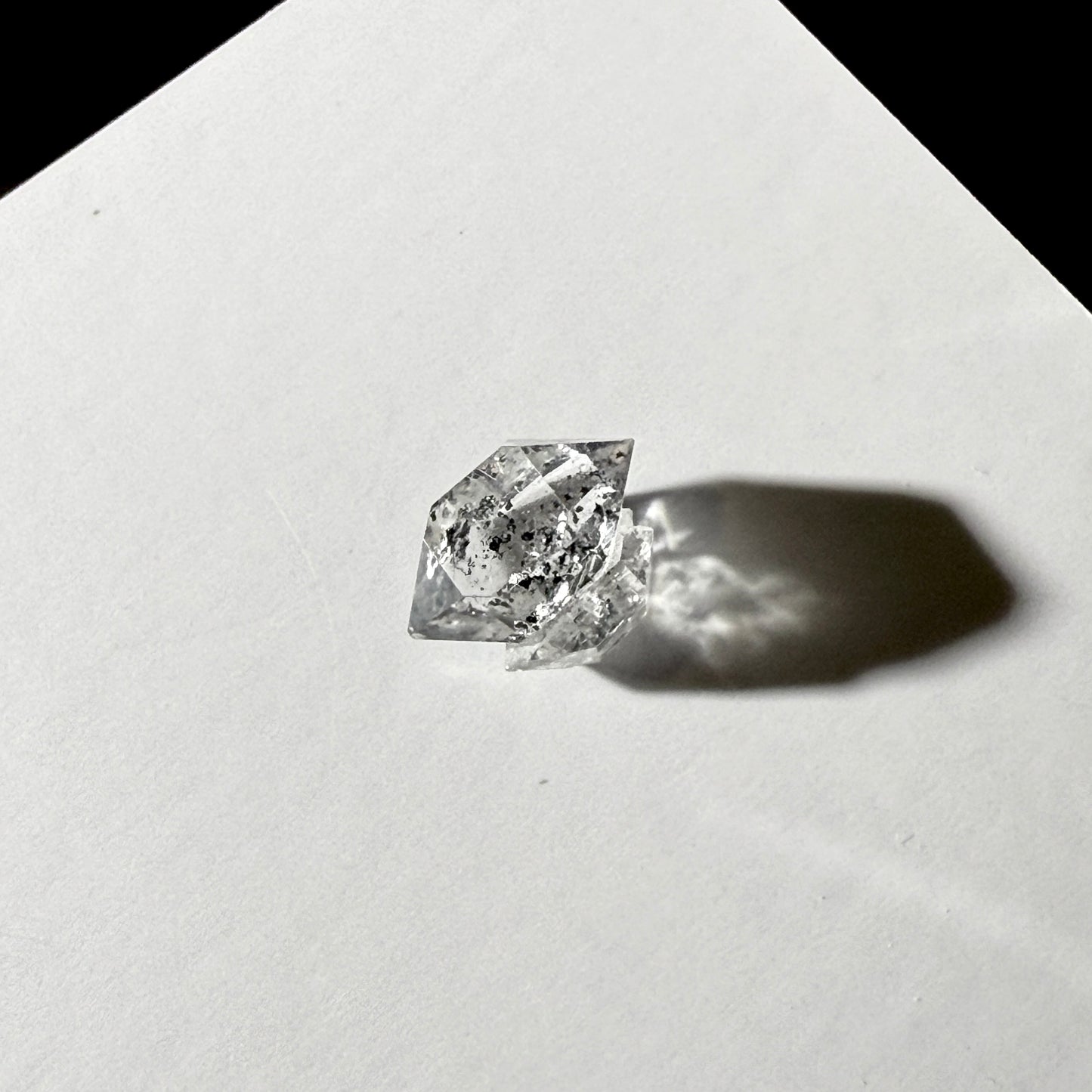 DT Twin Herkimer Diamond with Black Hydrocarbon Inclusions
