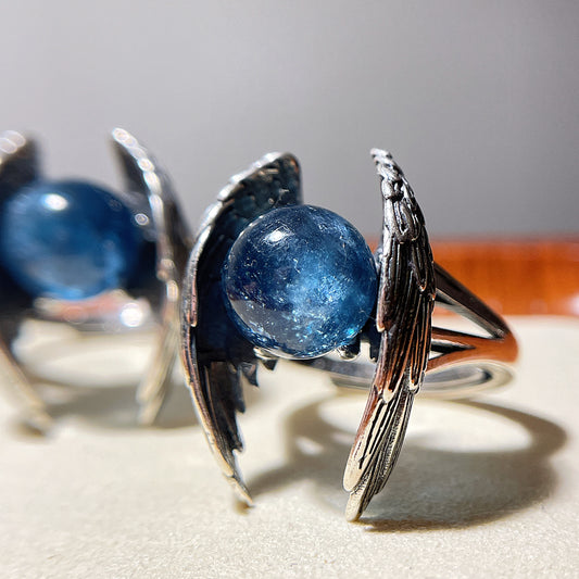 Devil Aquamarine Wings Ring