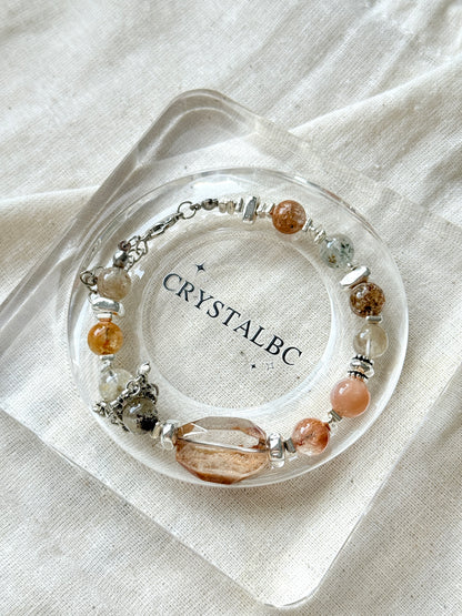 Spring Garden Quartz Phantom Beaded Design