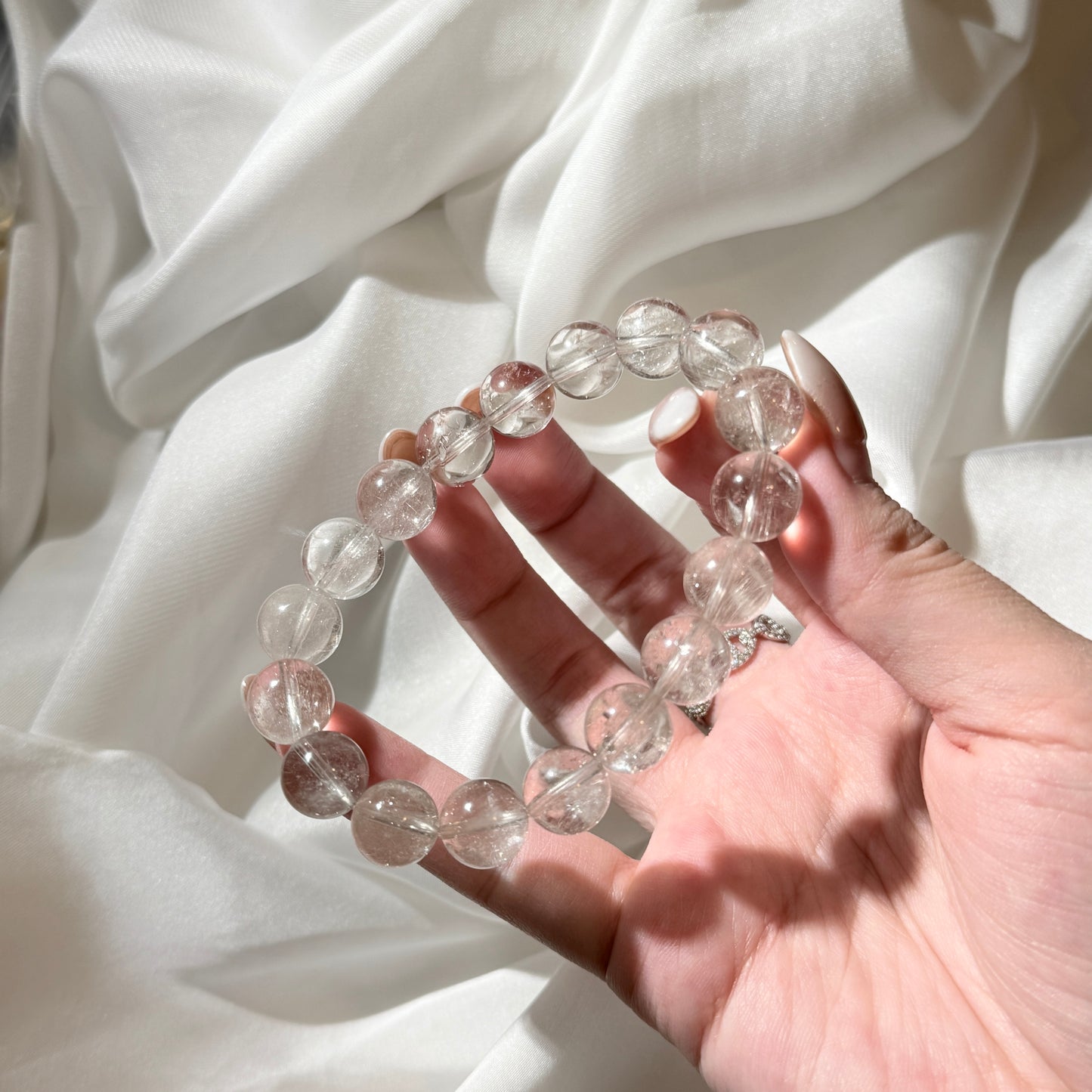 White Silver Rutile Quartz