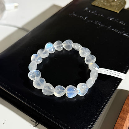 Heart Shaped Double Sided Flashing Moonstone