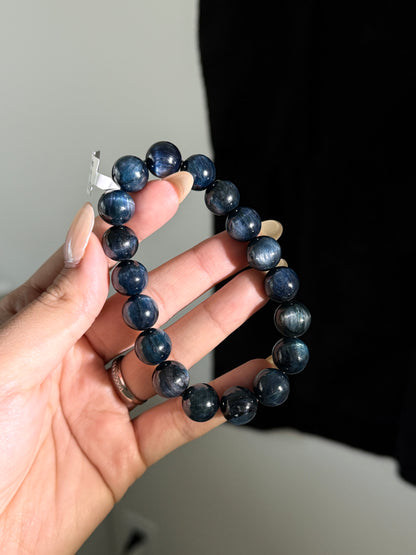 Dark Galaxy Kyanite Beaded Bracelet