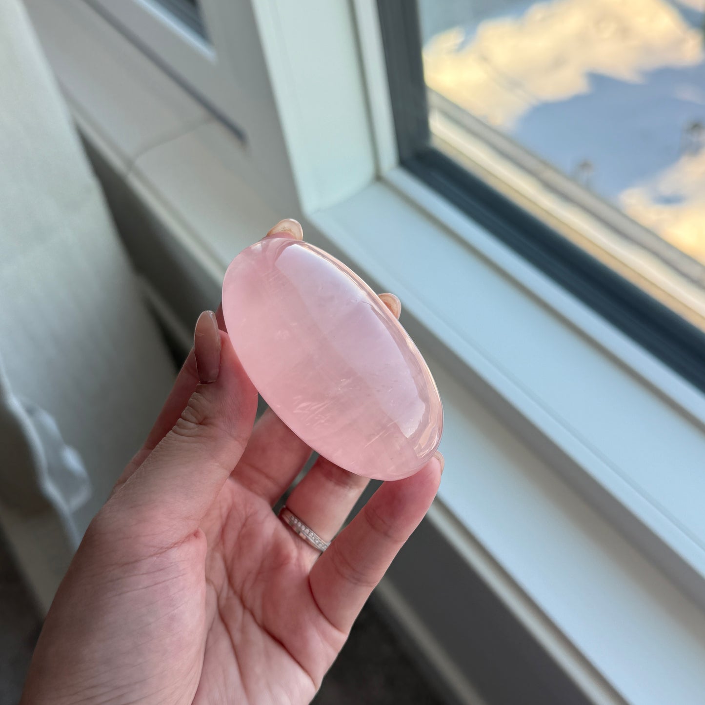Rose Quartzs  Palm Stone Soapstone HQ