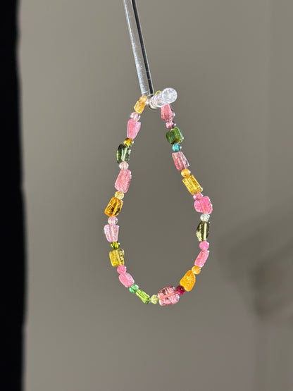 Rainbow Freeform Tourmaline Bracelet