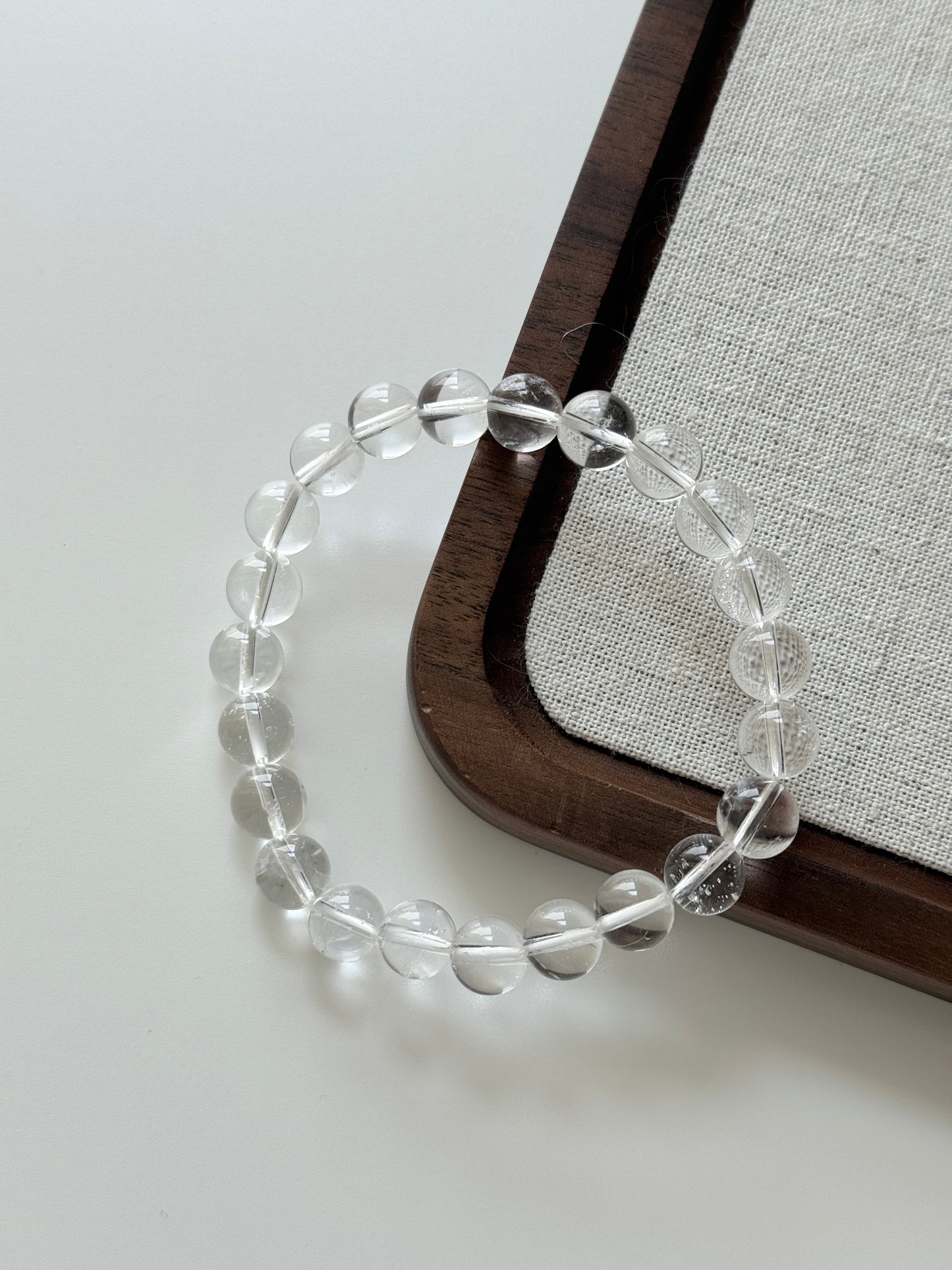 Brazil Grade A Clear Quartz Bead Bracelet 8.8mm