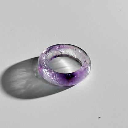 Amethyst Bangle Ring Band US 8