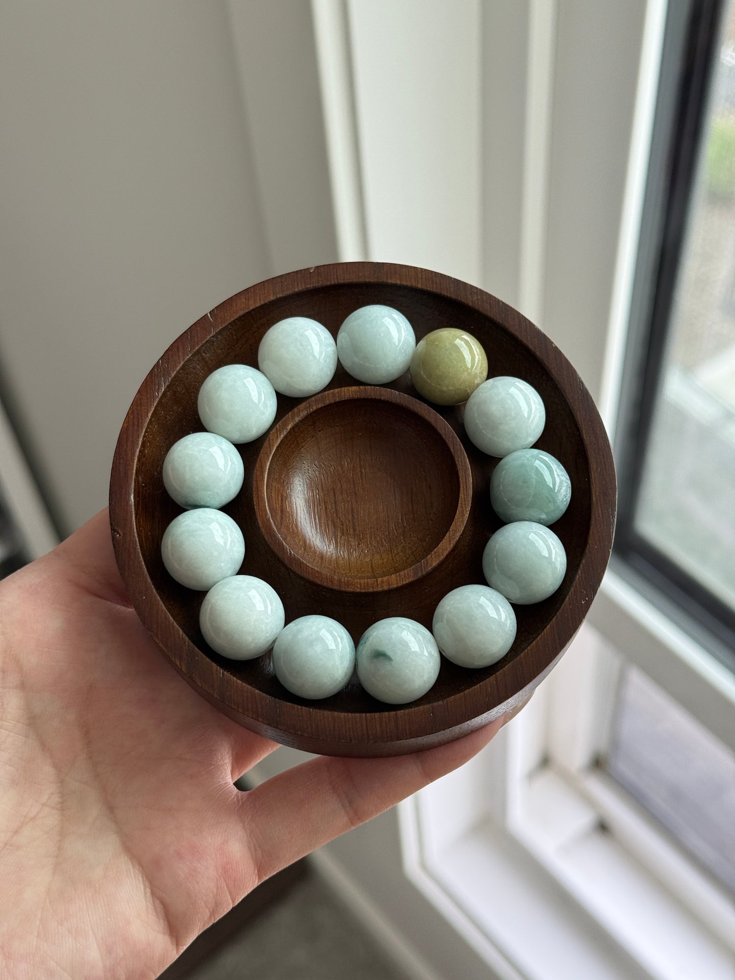 Natural Burmese Jade Grade A Beaded Bracelet 15mm+