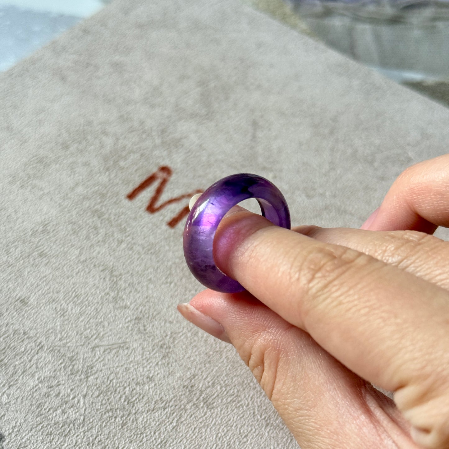 Uruguay Amethyst Bangle Ring