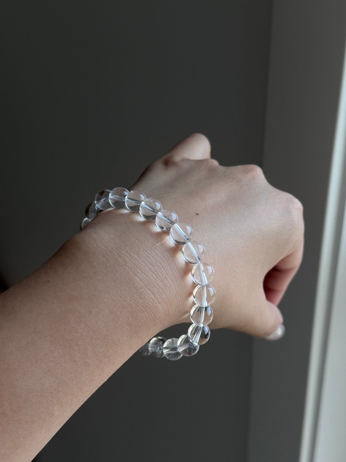 Brazil Grade A Clear Quartz Bead Bracelet 8.8mm